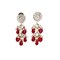 Indian Jhumka Earrings for Women - Large Floral Kundan Faux Pearls Drop Chanbali Earrings Indian Jhumki Ethnic Beaded Bollywood Style Dangle Earrings Jewelry for Bride Birthday Gift for Her